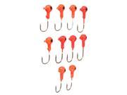 10Pcs Lead Round Red Jig Head Fishing Lures Baits Hooks Fish Tackle 5g 35mm