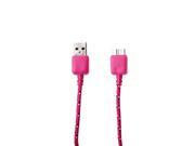 1M 3Ft Colourful Braided Fabric Micro USB Data Sync Charger Cable For Samsung S5 G900 Note3 N9000