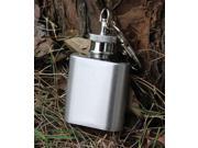 1oz Mini Stainless Steel Hip Flask Alcohol Flagon Wine with Keychain Portable