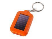 Mini Solar Power Rechargeable 3 LED Flashlight Keychain Light Torch Ring Holder