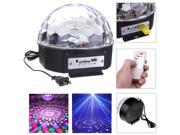 12W 6 Colors RGB LED MP3 DJ Stage Light Club Pub Disco Party Crystal Magic Ball Stage Laser KTV Effect Light Lamp Lighting 120°