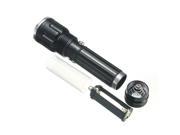 Zoom Zoomable 120 Lumen 3 Mode Flashlight Light Torch With Tail Magnet Black