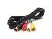 NEW 1.8m 6ft Feet Audio Video AV Cable A V RCA Connection Cord fits Sega Saturn