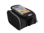 New Cycling Bicycle Front Top Frame Pannier Double Bag Pouch for 5.5 5.5in Cellphone 1.8L