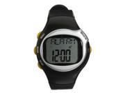 Black Sport Pulse Watch Heart Rate Monitor Calories Counter Fitness Wrist Watch Stopwatch