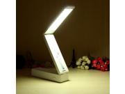 Foldable Portable Stand 30 LED Lamp Study Reading Desk Table Rechargable Harmless Light Touch Switch Control White