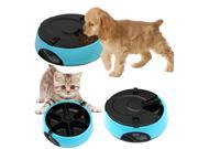 LCD Dog Cat Animal Pet Feeder Meal Dispenser Food Bowl Dish Automatic Program Digital Automatic 6 Meal