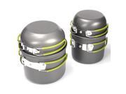 4Pc Outdoor Camping Hiking Backpacking Picnic Cookware Cook Cooking Pot Bowl Set