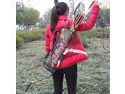 Camo Archery Outdoor Hunting Bow Arrow Back Side Quiver Holder Bag Belt w Zipper Pocket