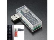 1PC USB Current Tester USB voltmeter Voltage Tester Detector Ammeter Ampere Meter Translucent 0A 3A 3.5V 7V
