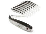 10pcs 95mm 3.74 Soft Silicone Tiddler Bait Fluke Fish Fishing Saltwater Fish Lure New