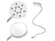 Portable Flexible USB 12 LED Briht light Desk Reading lamp With Mirror for PC laptop Notebook