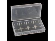 Transparent Hard Plastic Case Holder Storage Box for Battery 18650 CR123A 16340 White