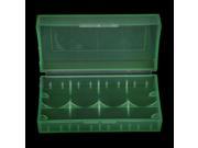 Transparent Hard Plastic Case Holder Storage Box for Battery 18650 CR123A 16340 Green