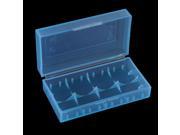 Transparent Hard Plastic Case Holder Storage Box for Battery 18650 CR123A 16340 Blue