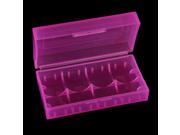 Transparent Hard Plastic Case Holder Storage Box for Battery 18650 CR123A 16340 Purple