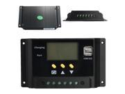 LCD 30A PWM Solar Panel Regulator Charge Controller 12V 24V 360W 720W Dual USB