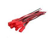 New 10 Pairs 2 Pins JST Female Male Connector Plug Cable Wire Line 110mm Red