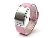 5Color Men s Women‘s Ladies Digital LED Watch Time Sports Leather Wrist Bracelet Gift