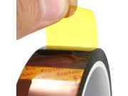 25mm 2.5cm X 33m 100ft Kapton Tape High Temperature Heat And Solvent Resistant Polyimide BGA