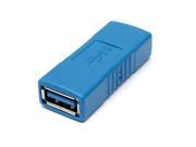Blue USB 3.0 Type A Female to Female Connector Adapter Coupler Changer 2 Head High Quality Extension