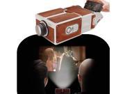 DIY Home Cinema Theater Cardboard Smartphone Mobile Cellphone Portable Home Projector for Phone Samsung LG HTC