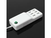US New Universal 6 Multi Port Rapid USB Wall Travel Charger Auto Detect Technology