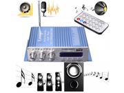 2CH Hi Fi Stereo Amplifier Booster DVD USB SD MP3 Speaker w Remote for Car Home