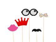 30 pcs DIY Birthday Party Masks Photo Booth Props Mustache On A Stick Wedding Prom Fun Favor