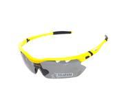 Unisex Polarized Cycling Glasses Bike Bicycle Outdoor Sports Sunglasses Goggles UV Protection 5 Lens Upgraded Polycarbonate Yellow