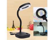 Flexible Adjustable Reading Table Desk Study Light LED Lamp With Magnifying Glass Magnifier Bright White Gift for Old Friends