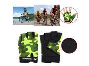 Outdoor Sport PU leather Half Finger Cycling Bike Bicycle Fitness Hunting Gloves