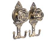 Zinc Alloy Coat Clothes Towel Double Peg Door Wall Hanger Holder Hook Bathroom