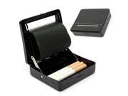 Automatic Cigarette Tobacco Rolling Machine Metal Roller Box Case Tin Up Simple Design Black 9x 7.5 x 2.2cm