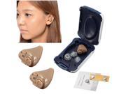 2x Mini Size Best In Ear Adjustable Tone Hearing Aids Aid Sound Voice Amplifier