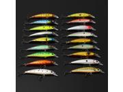 4.3 inch 0.5oz Lifelike Shallow Water Minnow Bass Fishing Lures Baits Fish Crankbait Hook ABS Material Color Random