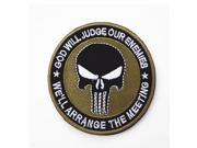 8 cm 3.15 inch PUNISHER God WILL JUDGE OUR ENEMIES Military Morale Milspec Swat 3 Color Stylish Velcro Patch