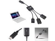 USB 3.1 Type C to Dual 2 Port USB 2.0 Hub Adapter Micro USB For PC Laptop Macbook