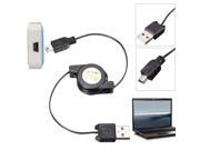 USB 2.0 A Male to Mini USB B Male Retractable Data Sync Charge Cable for GPS MP3