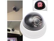 Security Surveillance Dummy Fake CCTV Dome IR Camera w Flashing Red LED Light Anti theft