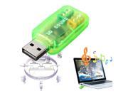 External USB 2.0 to 3D Virtual Audio Sound Card Adapter Converter 7.1 CH For PC
