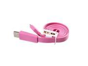 Meco 3.3FT 1M Colourful Rapid Charge USB Dock Noodle Data Cable For iPhone 4 4S