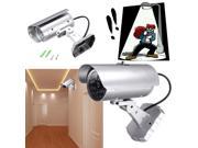 Sliver Security Dummy IR Simulation Surveillance Camera CCTV Flashing LED Light