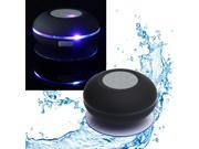 Waterproof Water resistant Wireless Bluetooth Handsfree Mic Suction LED Light Speaker Shower