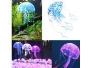 10cm Glow Effect Jellyfish Decor for Aquarium Fish Tank Ornament Swim Pool Bath