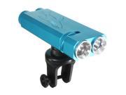 2 x LED Mini CREE XPE 3 Modes Bicycle Cycling Bike Front Light Safety Lamp 2 Light Color Aluminum Blue