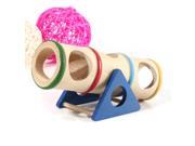 Adorable Delicate Wooden Rainbow Seesaw Cask Cage House Teeter Toys For Pet Rat Hamsters Mouse 17.1 x 7.8 x 5.5 cm