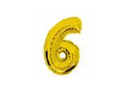 40’’ Gold Silver Foil Letter Number SIX NO.6 Wedding Party Birthday Activities Decoration Balloons Gold