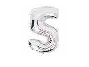 40’’ Gold Silver Foil Letter Number FIVE NO.5 Wedding Party Birthday Activities Decoration Balloons Silver