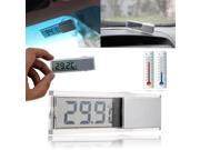 LCD Digital Indoor Home Office Car Windshield Mirror Thermometer Temperature Meter Sucker